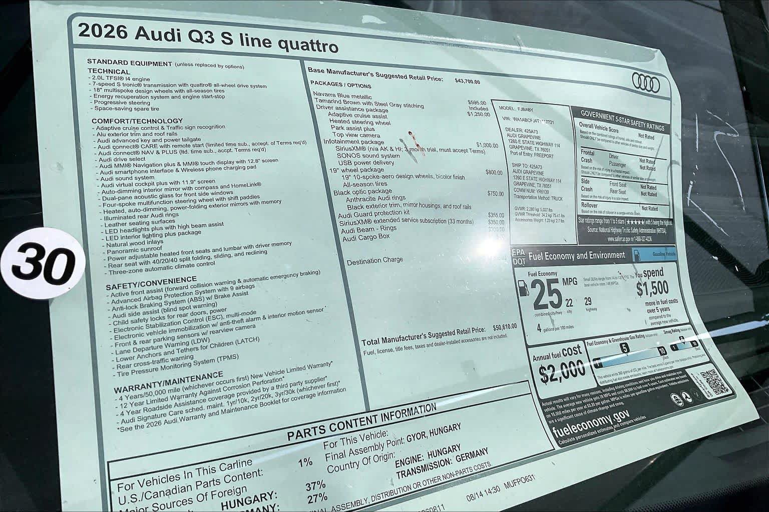 New 2026 Audi Q3 quattro 2.0T AWD/4WD image 19