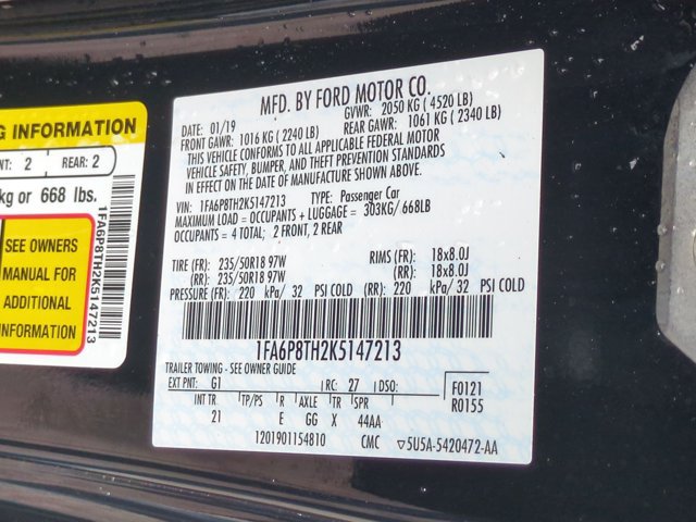 Used 2019 Ford Mustang Coupe w/ Equipment Group 101A RWD image 23