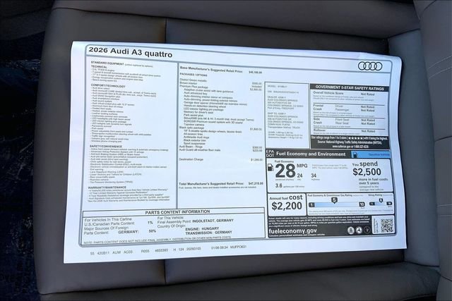 New 2026 Audi A3 2.0T Premium Plus image 13