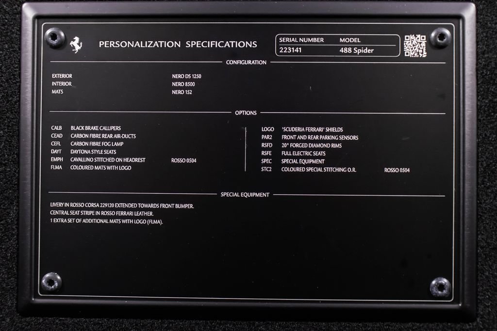Certified 2017 Ferrari 488 Spider RWD image 57