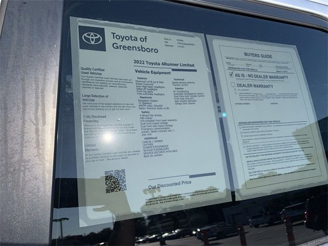 Used 2022 Toyota 4Runner Limited image 39