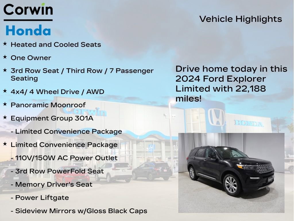 Used 2024 Ford Explorer Limited w/ Equipment Group 301A AWD/4WD image 6
