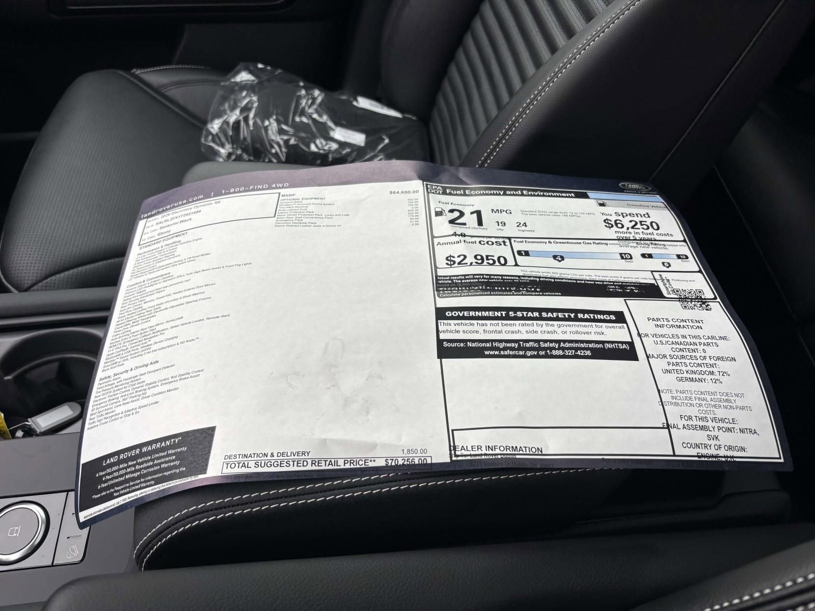 New 2026 Land Rover Discovery Dynamic SE AWD/4WD image 30