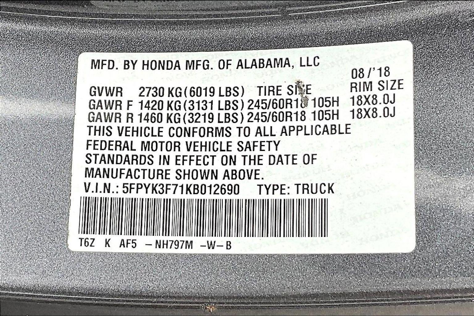 Used 2019 Honda Ridgeline RTL-E image 20