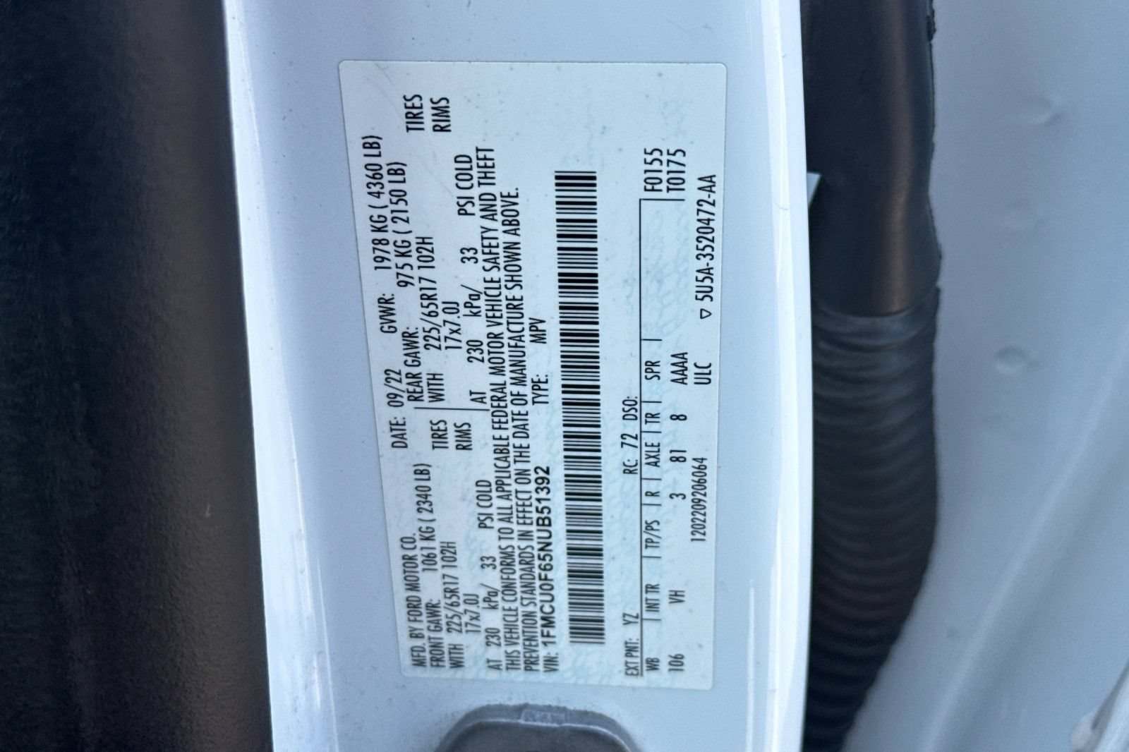Certified 2022 Ford Escape S FWD image 28