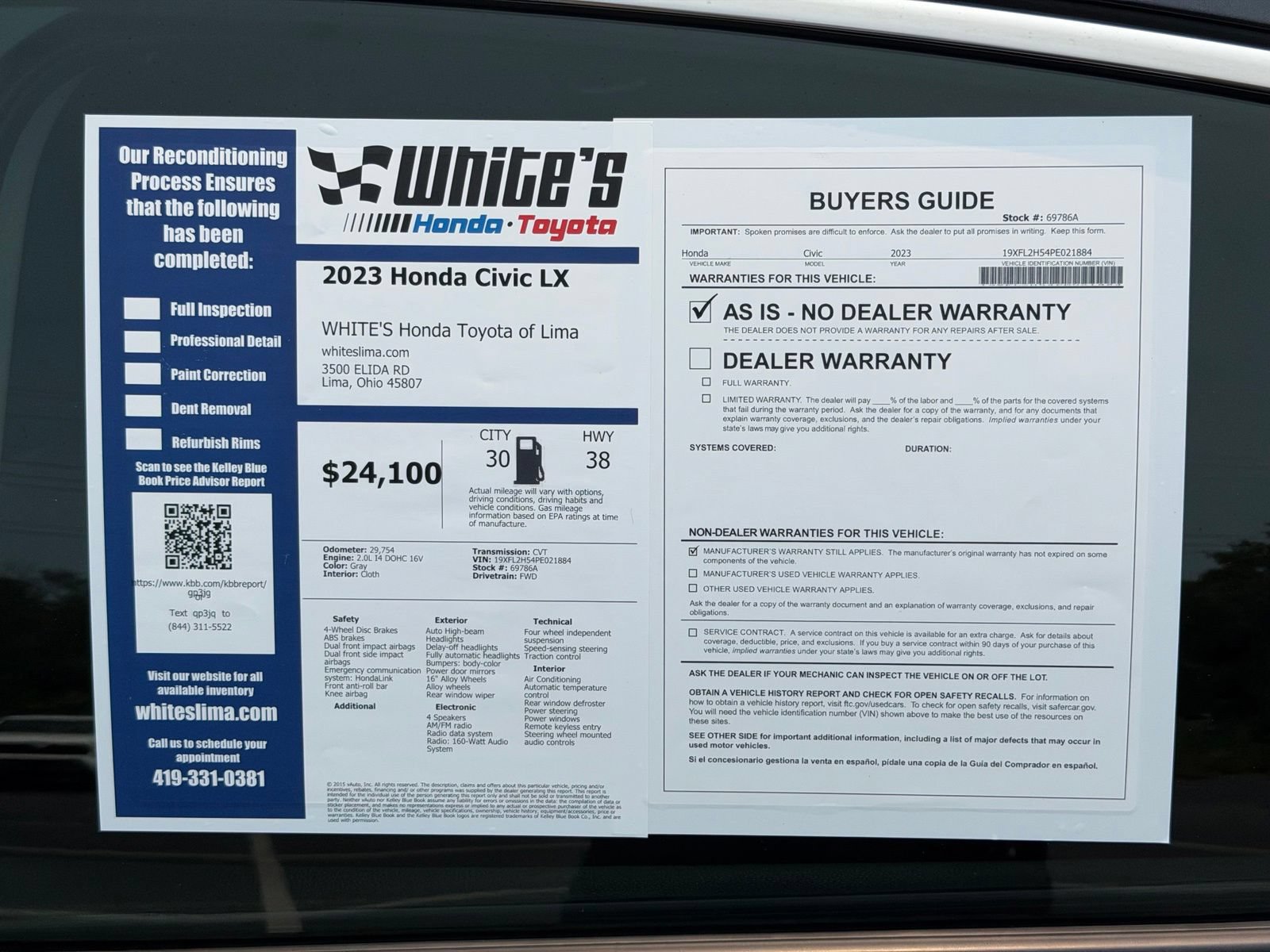 Used 2023 Honda Civic LX image 29