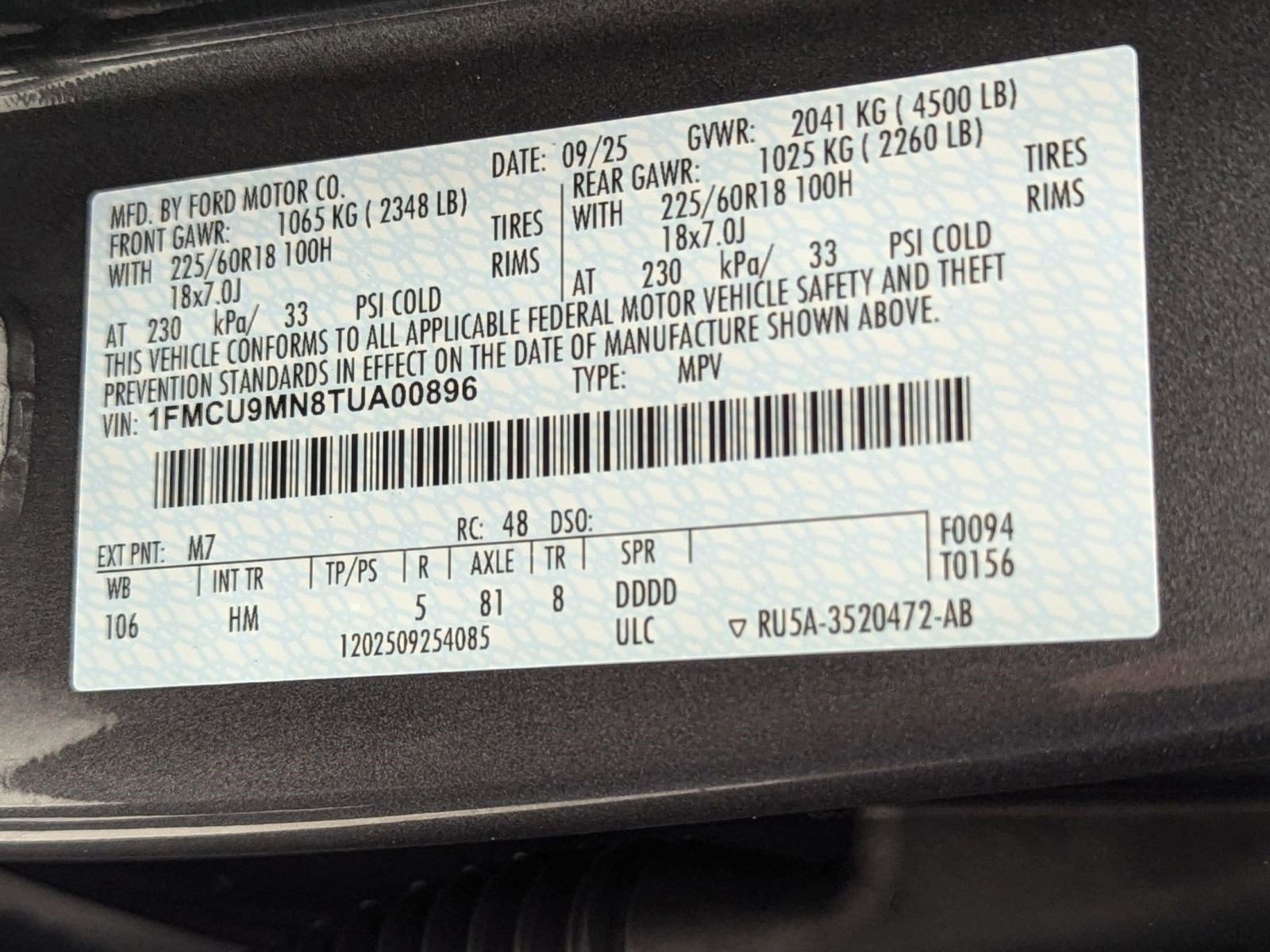 New 2026 Ford Escape ST-Line w/ Tech Pack #1 image 18