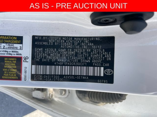 Used 2012 Toyota Camry LE FWD image 16