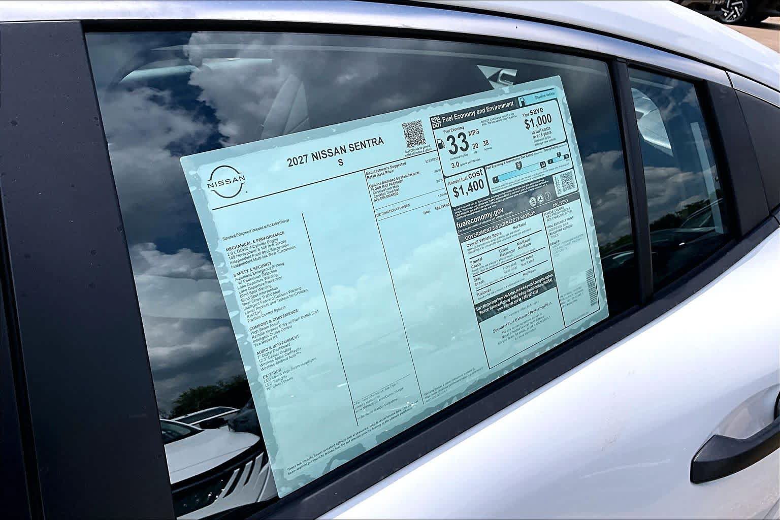New 2027 Nissan Sentra S w/ Floor Mat Package FWD image 20