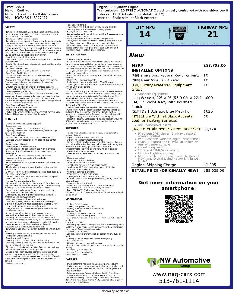 Used 2020 Cadillac Escalade Luxury image 2