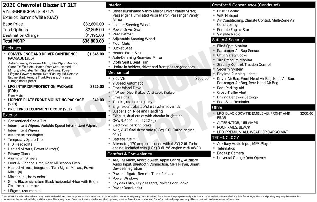 Used 2020 Chevrolet Blazer LT image 6