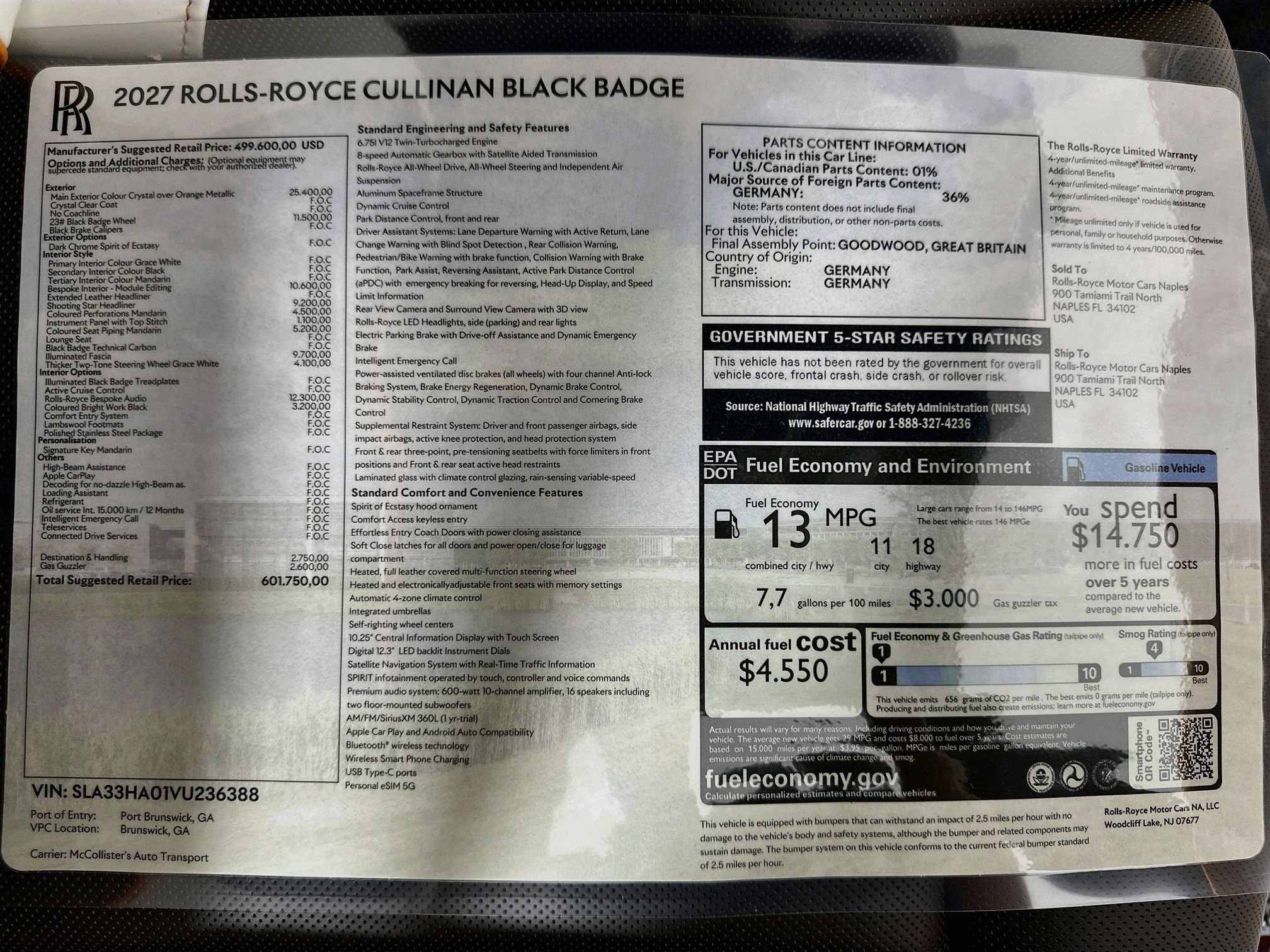 New 2027 Rolls-Royce Cullinan Black Badge AWD/4WD image 28