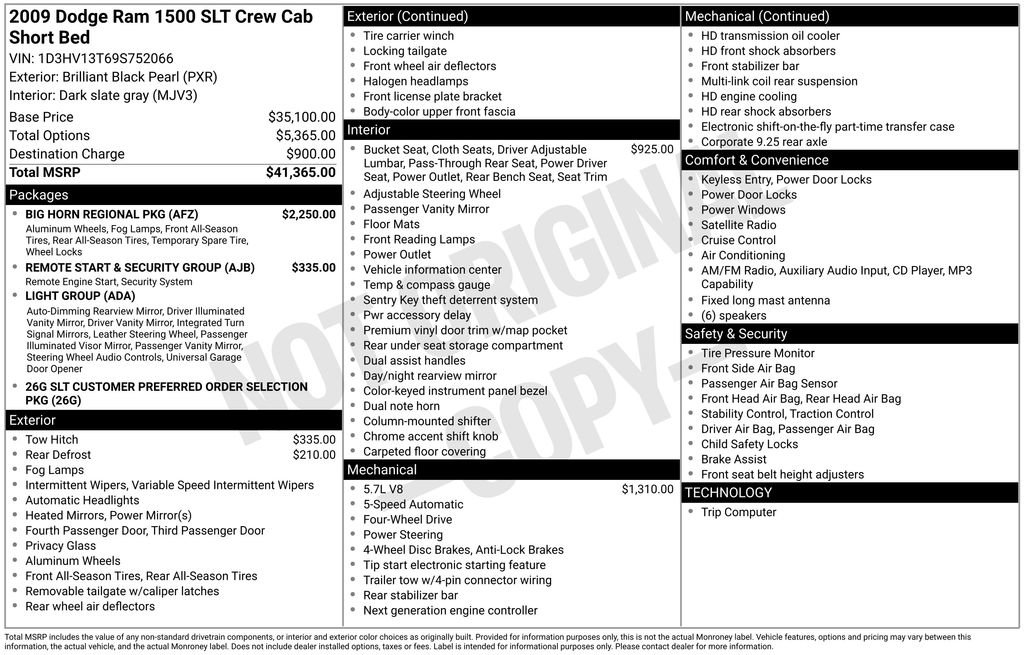 Used 2009 Dodge Ram 1500 Truck SLT w/ Big Horn Regional Pkg image 4