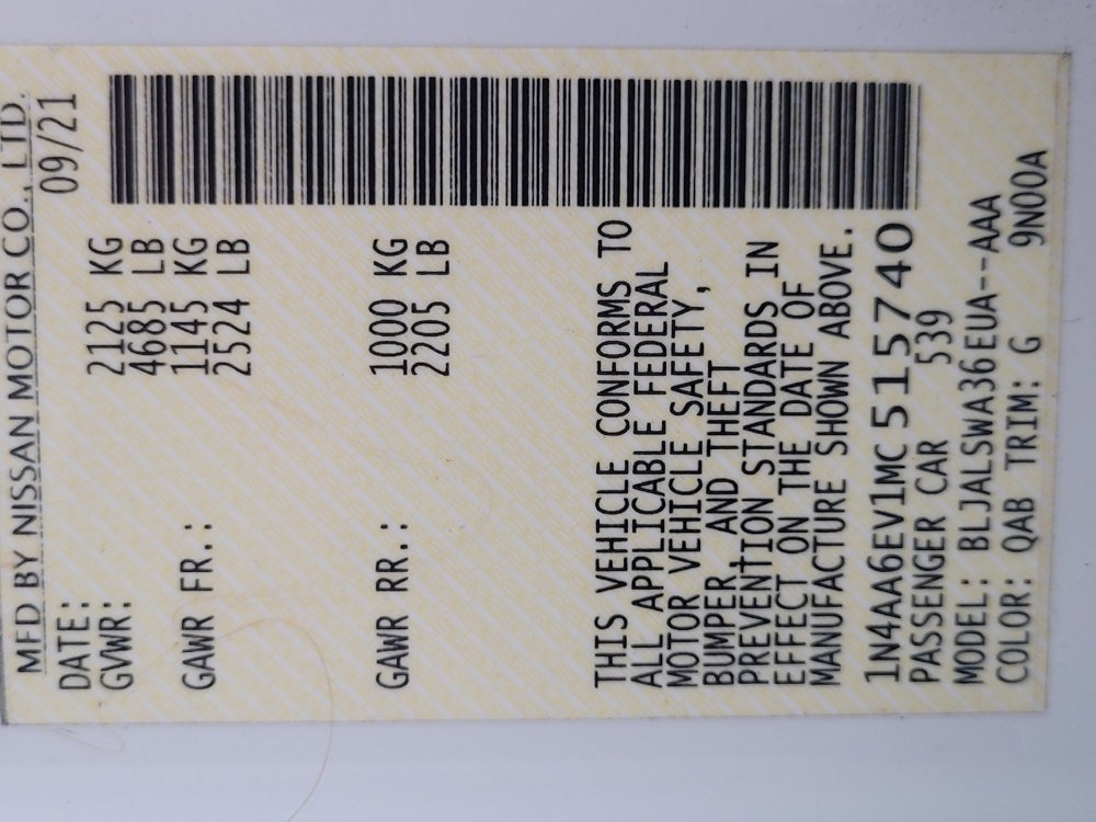 Used 2021 Nissan Maxima SR w/ Sport Mat Group image 33