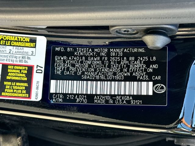 Used 2020 Lexus ES 300h w/ Premium Package FWD image 42
