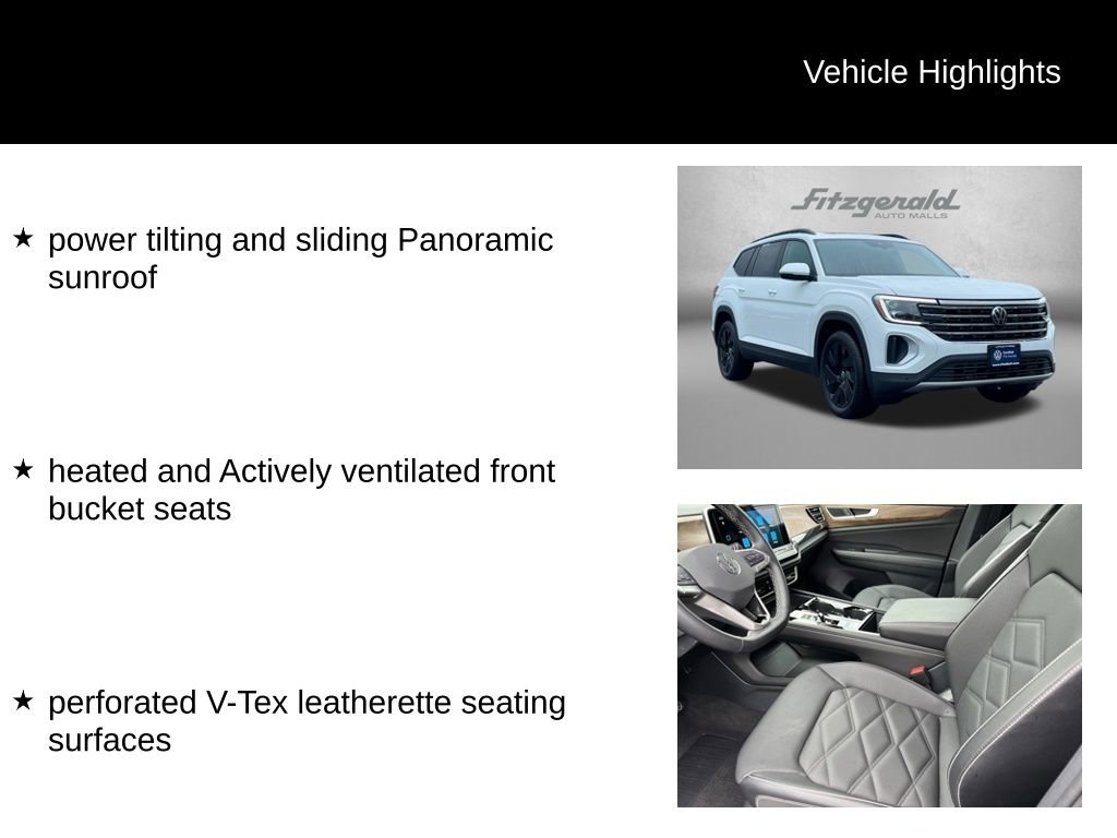 Used 2025 Volkswagen Atlas SE w/ Panoramic Sunroof Package AWD/4WD image 9