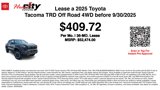 New 2025 Toyota Tacoma TRD Off-Road image 3