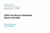 New 2025 Ford Bronco Badlands w/ Sasquatch Package image 2
