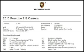 Used 2013 Porsche 911 Carrera image 1