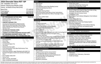 New 2026 Chevrolet Tahoe RST w/ RST Performance Edition image 1