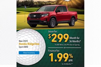 New 2025 Honda Ridgeline RTL image 1
