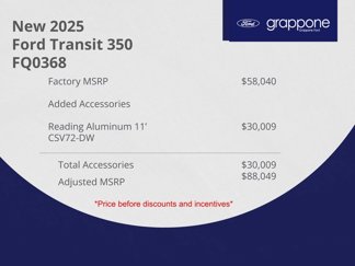 New 2025 Ford Transit 350 Low Roof DRW AWD w/ Upfitter Package image 1