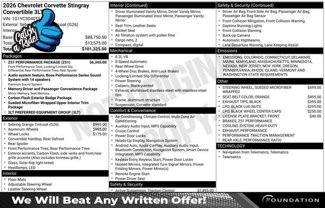 New 2026 Chevrolet Corvette Stingray Premium Conv w/ Z51 Performance Package image 1