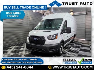 Used 2023 Ford Transit 350 148 High Roof Extended w/ Load Area Protection Package image 1