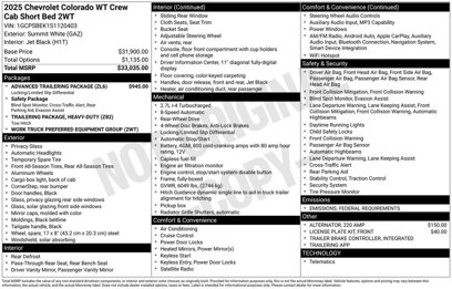 New 2025 Chevrolet Colorado W/T w/ Advanced Trailering Package