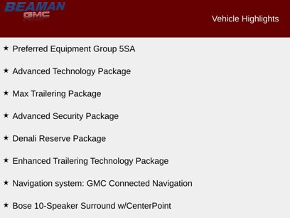 New 2025 GMC Yukon Denali w/ Denali Reserve Package