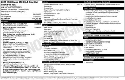 New 2025 GMC Sierra 1500 SLT w/ SLT Premium Plus Package