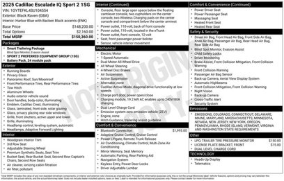 New 2025 Cadillac Escalade IQ Sport 2