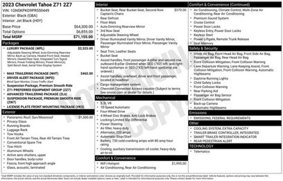Used 2023 Chevrolet Tahoe Z71 w/ Luxury Package
