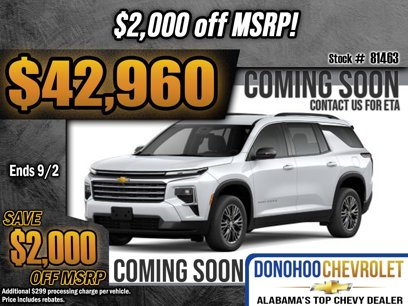 New 2026 Chevrolet Traverse LT