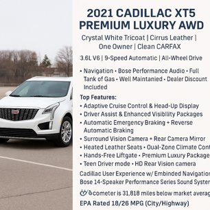 Used 2021 Cadillac XT5 Premium Luxury