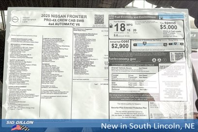 New 2025 Nissan Frontier PRO-4X w/ Pro Convenience Package