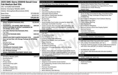 New 2025 GMC Sierra 2500 Denali w/ Denali Reserve Package