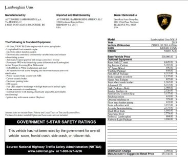 Used 2019 Lamborghini Urus