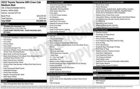 Used 2022 Toyota Tacoma SR5 w/ Technology Package image 6