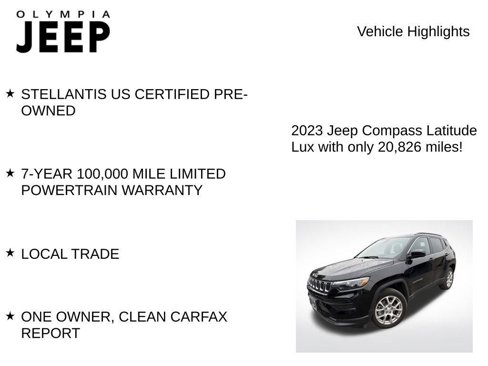 Certified 2023 Jeep Compass Latitude w/ Sun and Sound Group image 9