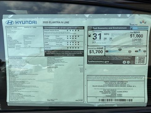 New 2025 Hyundai Elantra N Line image 18