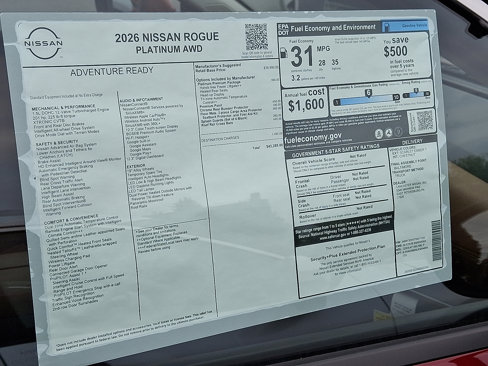 New 2026 Nissan Rogue Platinum image 7
