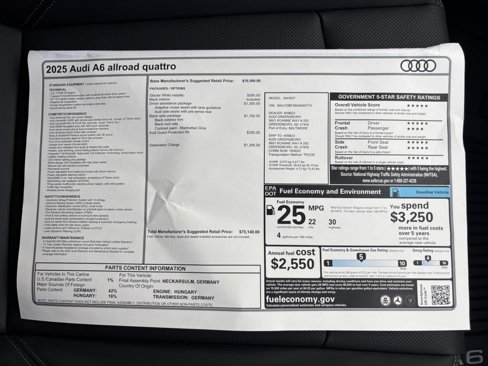 New 2025 Audi A6 Premium Plus image 33