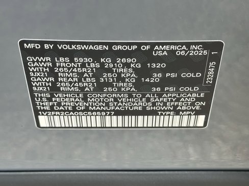 New 2025 Volkswagen Atlas SEL Premium R-Line image 37