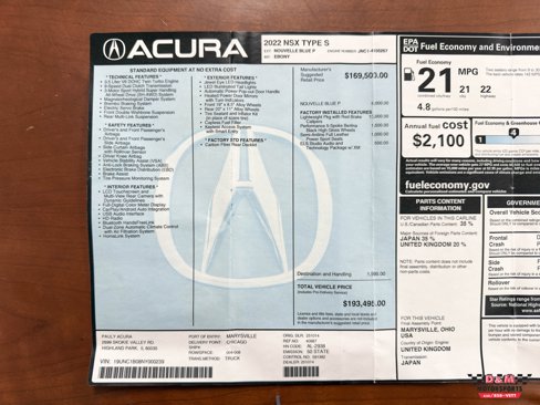 Used 2022 Acura NSX Type S image 54