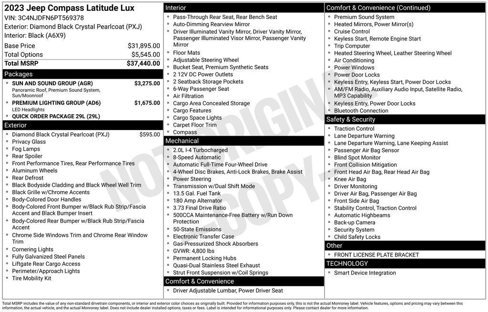 Certified 2023 Jeep Compass Latitude w/ Sun and Sound Group image 19