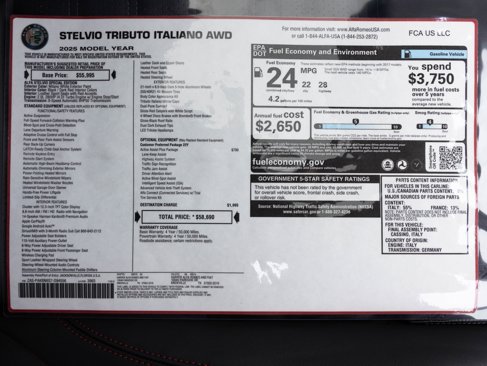 New 2025 Alfa Romeo Stelvio Tributo Italiano w/ Active Assist Plus Package image 52