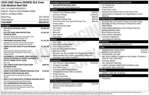New 2025 GMC Sierra 2500 SLE w/ SLE Value Package; image 2