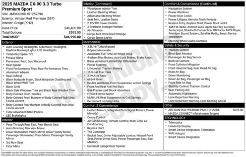 New 2025 MAZDA CX-90 3.3 Turbo w/ Premium Sport Pkg image 26