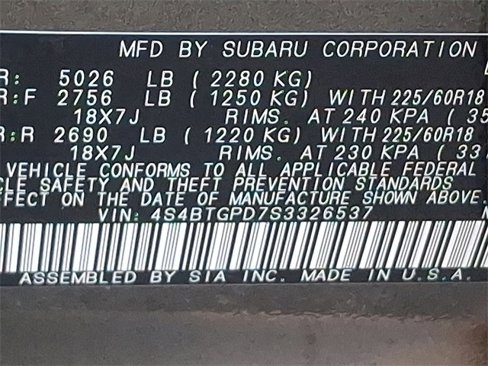 New 2025 Subaru Outback Touring XT image 10